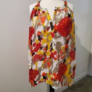 Sheer sleeveless floral
